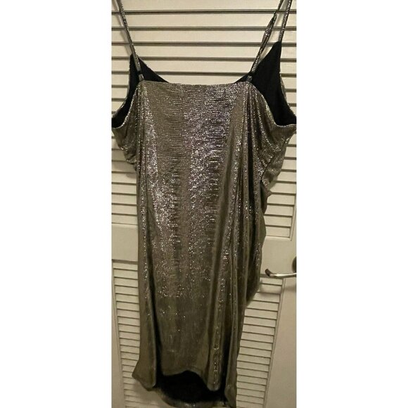 NWT Forever 21 Plus Lined Dress Size 3X Gold Sequin Adjustable Strap Party - Picture 6 of 8